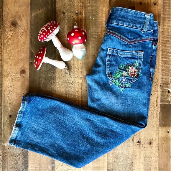 🌼mary-kate & ashley Boho Embroidered Jeans Sz 7🌼 - Picture 2 of 8
